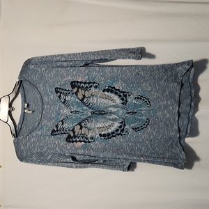 Light sweater knit butterfly tee